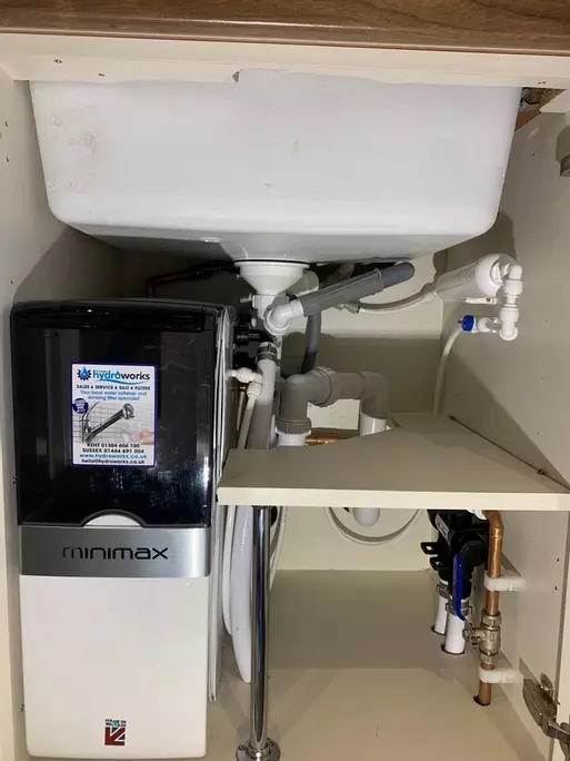 Installing a softener under a kitchen sink